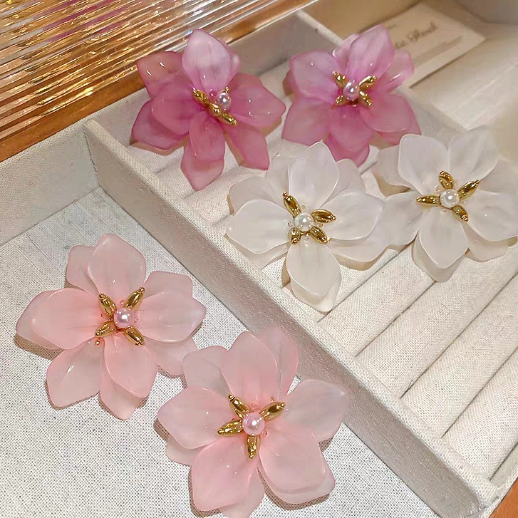 Super Fairy Flower Petal Geometric Earrings