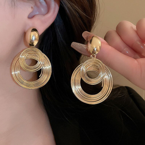 Vintage Circle Statement Earrings