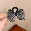 Shiny Bow Polka Dot Mesh Hair Claw