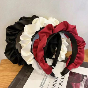 High Top Pleated Headband for Women Wide Hair Hoop
