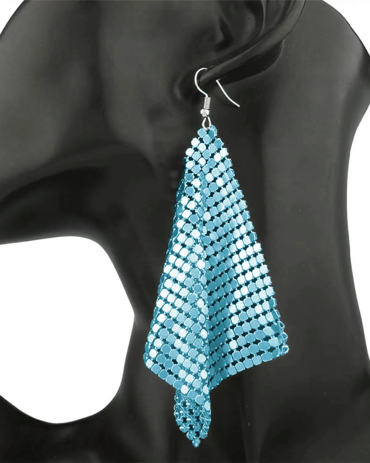 Fashion Metal Sequin Tassel Earrings – New Square Geometric Long Dangle Earrings