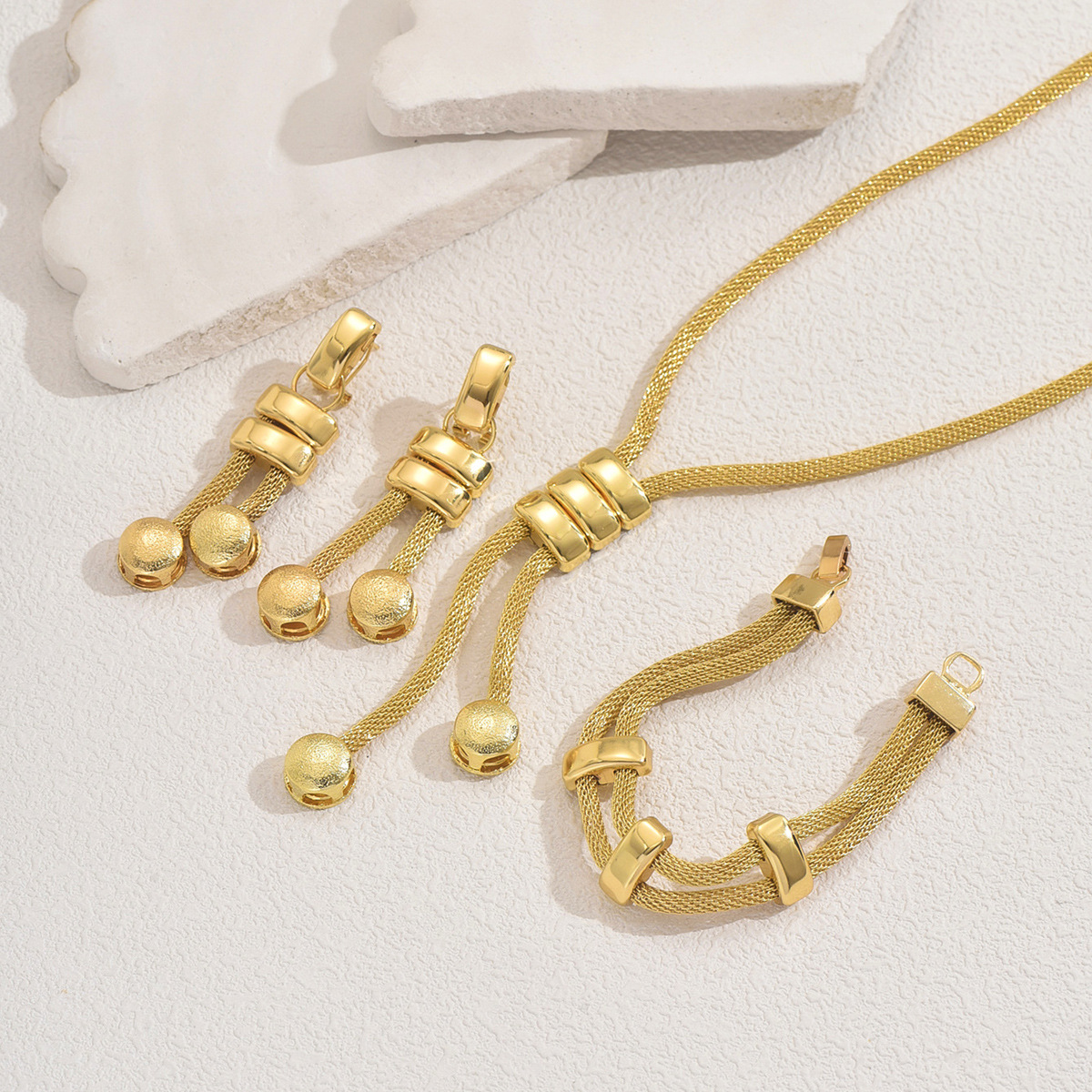 18K Gold Plated Geometric Jewelry Set