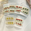Cute Fruit Embroidered Lace Hair Clips for Women Girls