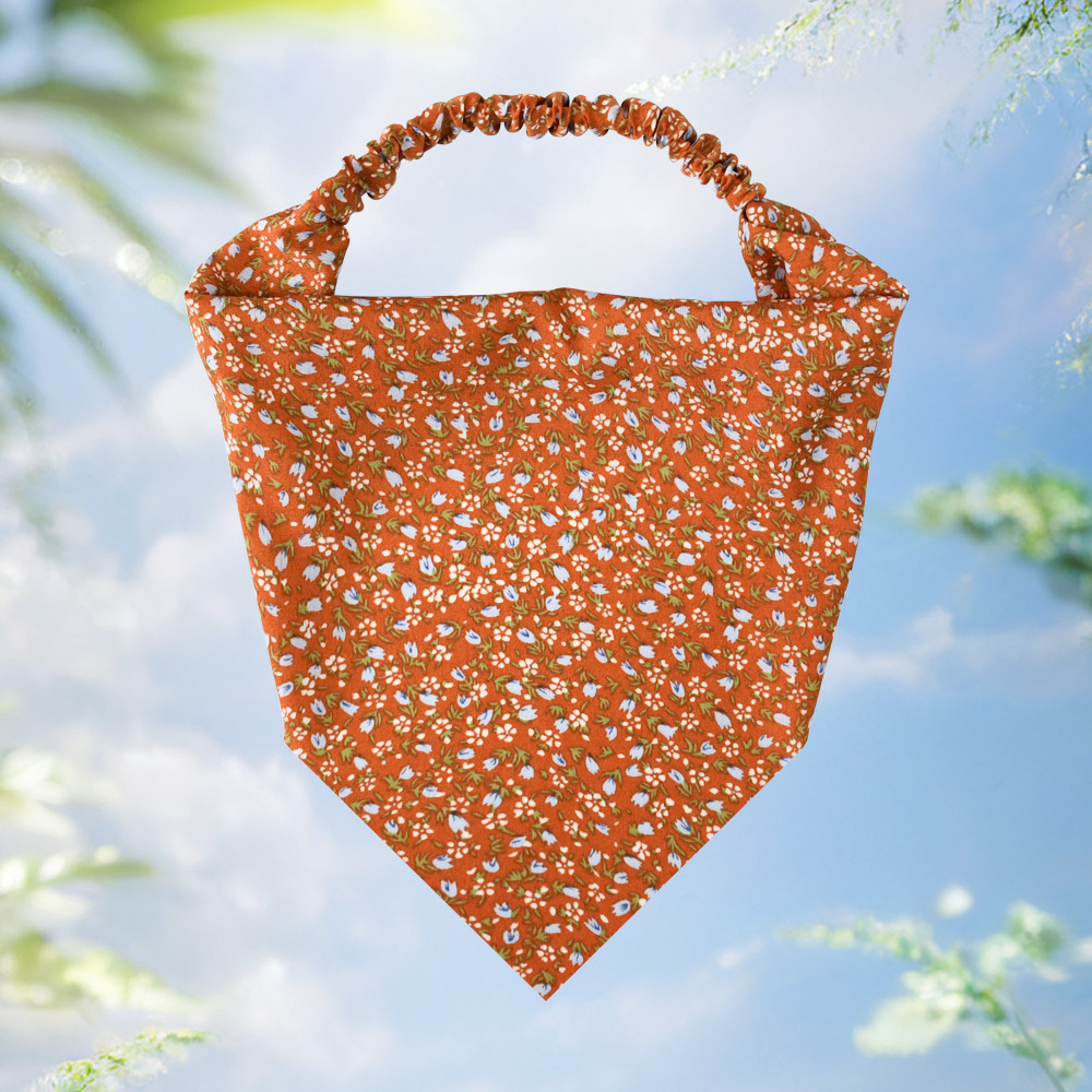 Boho Floral Chiffon Triangle Head Scarf