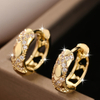 Vintage Cross Hoop Hollow-out Earrings