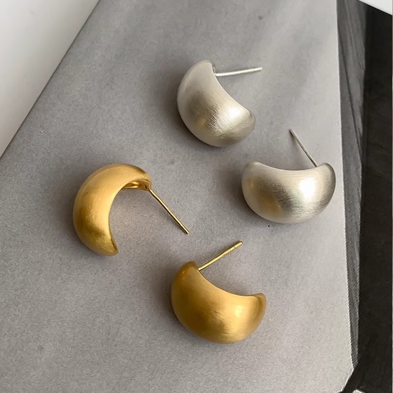 Matte Brushed Drop Earrings for Women