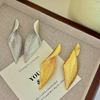Geometric Twisted Leaf Earrings