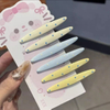 Creamy Polka Dot Duckbill Clips Macaron Color Hair Barrettes Sweet Side Hair Pins