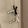 Polka Dot Bow Rhinestone Hair Clip