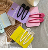 Macaron Color Oval No-Bend Hair Clips Colorful Side Barrettes