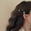 Velvet Camellia Side Hair Clips Vintage Chanel Style Barrettes Elegant Hair Pins