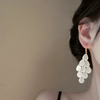 French Retro Shell Tassel Earrings