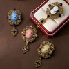 Vintage Medieval Beauty Head Brooch