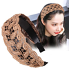Wide Lace Breathable Headband for Women - White Hair Coverage
